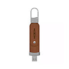 Флешка-брелок кожа USB 3.0 Flash MOXOM MX-FD03 64GB коричневый, фото 2