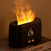 Аромадиффузор - ночник с эффектом пламени Flame Humidifier SL-168 с пультом ДУ Черный глянец
