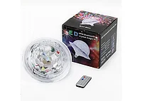 Светодиодный дискошар НЛО в патрон E27 LED UFO Bluetooth Crystal Magic Ball с пультом (6 цветов)