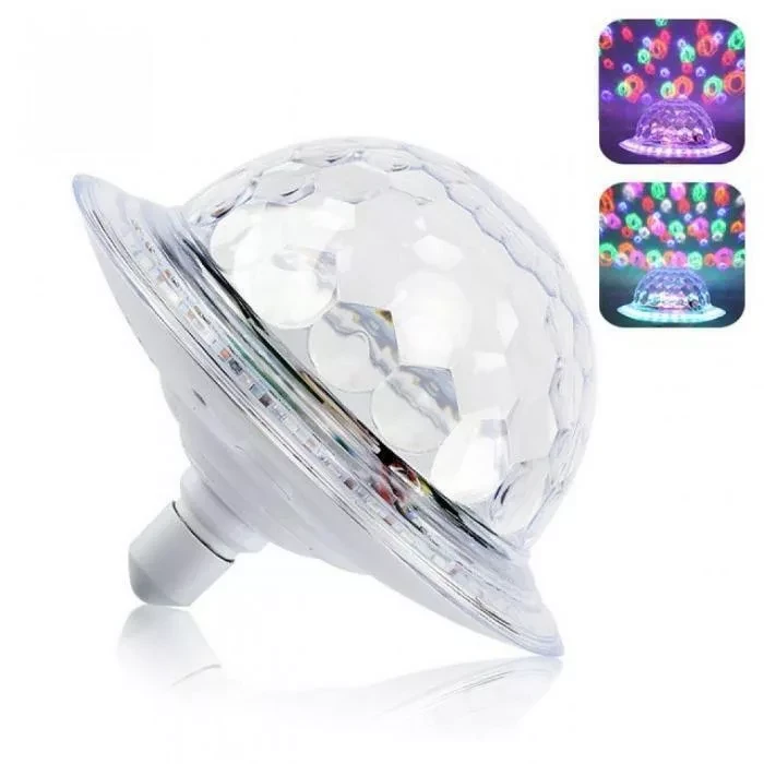 Светодиодный дискошар НЛО в патрон E27 LED UFO Bluetooth Crystal Magic Ball с пультом (6 цветов) - фото 2 - id-p203250565