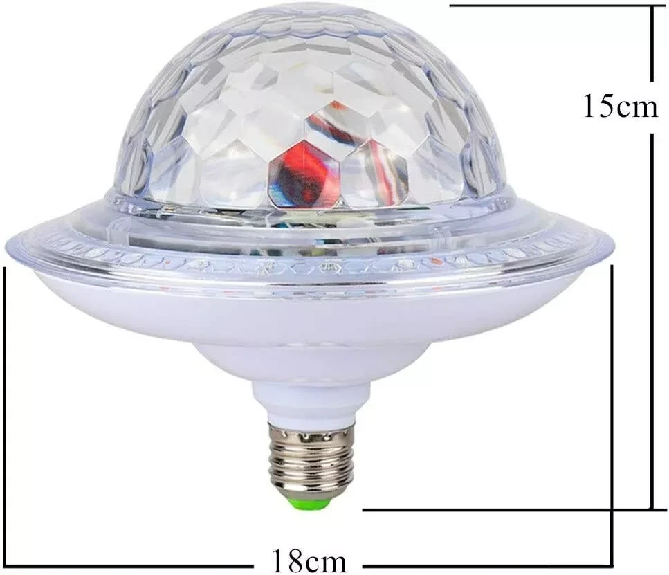 Светодиодный дискошар НЛО в патрон E27 LED UFO Bluetooth Crystal Magic Ball с пультом (6 цветов) - фото 3 - id-p203250565