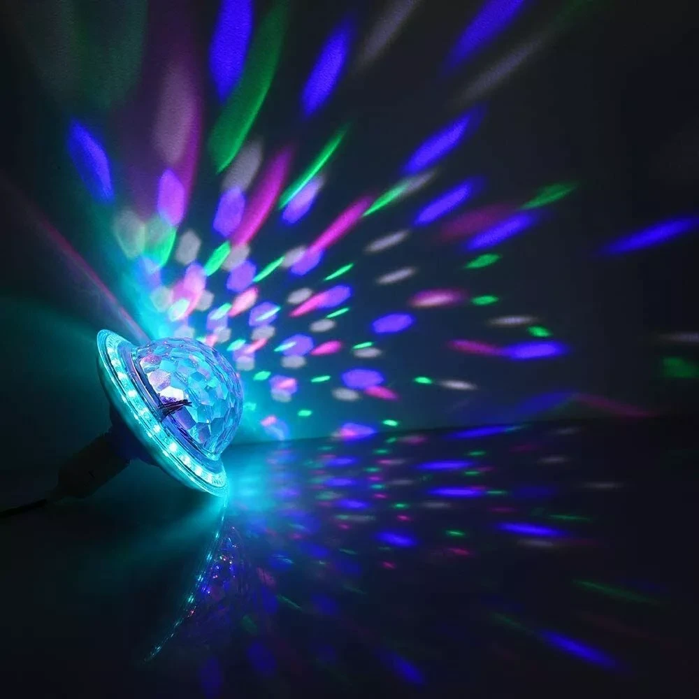 Светодиодный дискошар НЛО в патрон E27 LED UFO Bluetooth Crystal Magic Ball с пультом (6 цветов) - фото 6 - id-p203250565
