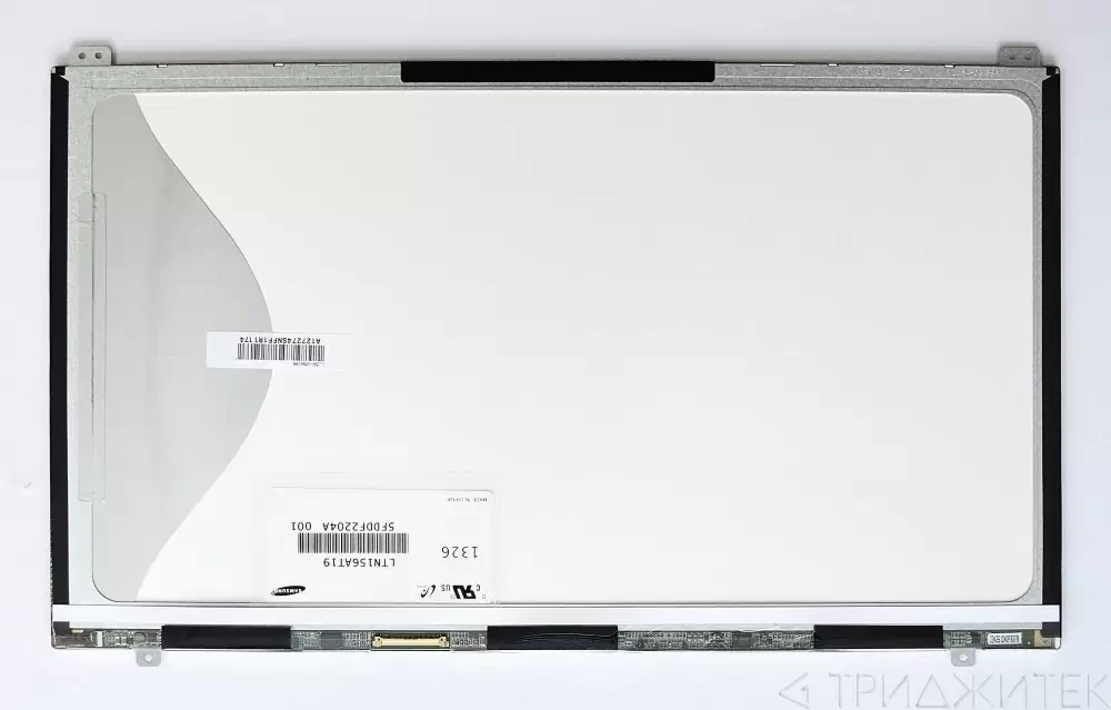 Матрица (экран) для ноутбука LTN156AT19-001, 15.6", 1366x768, 40 pin, LED, UltraSlim, уши вверх/вниз, матовая - фото 1 - id-p203253393