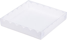 Коробка для пряников/печенья, (белая), 120х120х h30 мм
