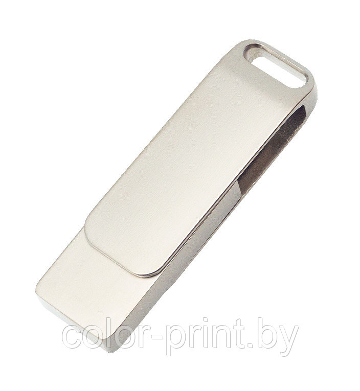 Флеш накопитель Bergamo, USB 2.0, металл, серебро 16GB