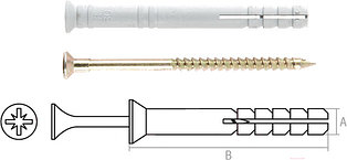 Дюбель-гвоздь 8х100 мм полипропилен потай (5 кг) STARFIX SMV3-42954-5