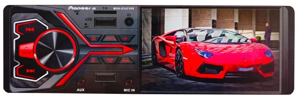 Автомагнитола с экраном 1 DIN Pioneer MVH-XY471P5 MP5 Джойстик, пульт и 7 цветов подсветки Bluetooth, SD/MMC - фото 2 - id-p97090151