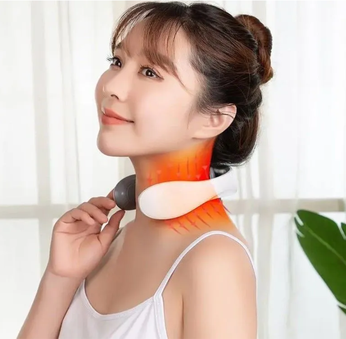 Электроимпульсный массажер для шеи Smart Neck Massager JT-66 (6 массажных головок, 15 режимов интенсивности) / - фото 1 - id-p203269844