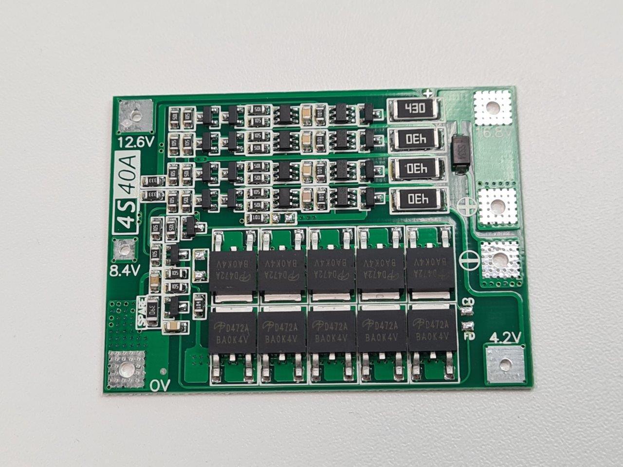 Плата контроля заряд/разряд ET 4SBLi-40A4560 Balanced (для 4x18650 аккумуляторов)