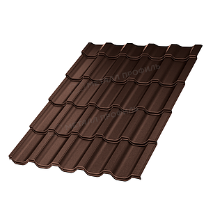 Металлочерепица МП Трамонтана-XL (VALORI-20-Brown-0.5) Brown, фото 2