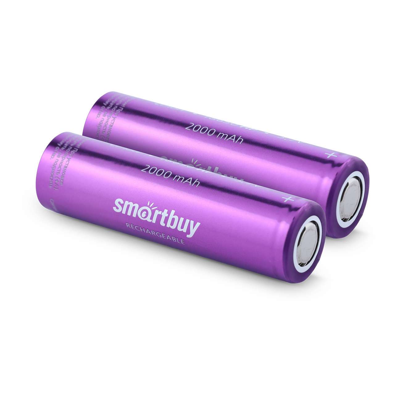 Аккумулятор 18650 2000mAh высокотоковый - Smartbuy SBBR-18650-2S2000HP, 3.7v, 18А, Li-Ion, фиолетовый, плоск + - фото 5 - id-p203292513