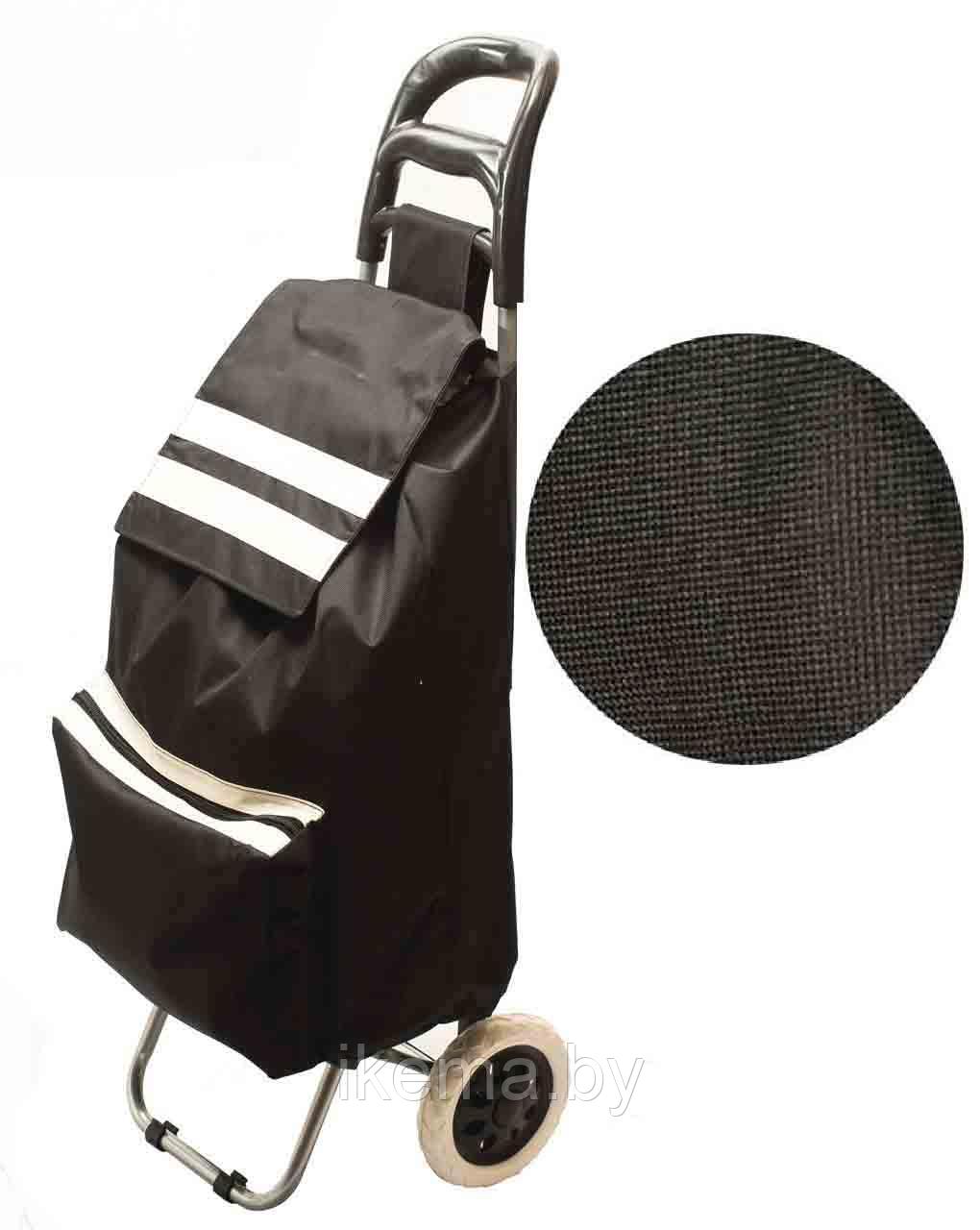 Хозяйственная сумка-тележка (1301-D) цвет №1 черный. Сумка 55*33*20 cм, Каркас 95*33*20 см