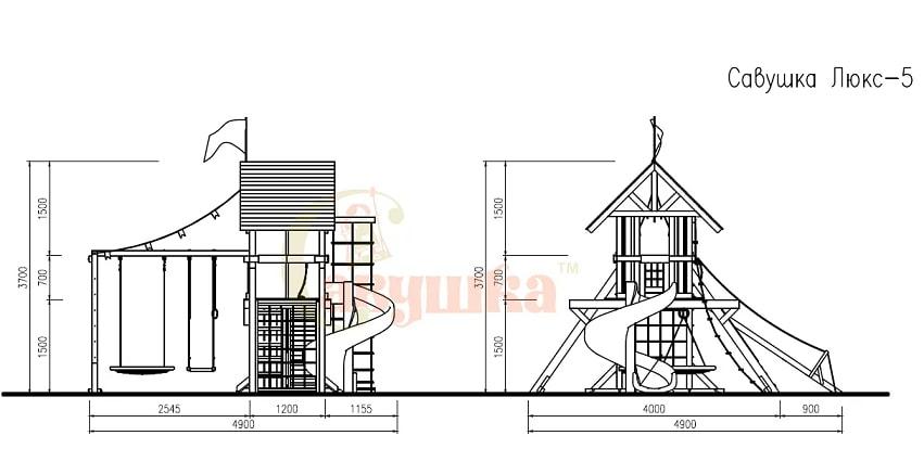 Детский спортивный комплекс для дачи Савушка lux-5 - фото 6 - id-p115883413