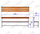 Скамья гардеробная со спинкой 2,0м, фото 2