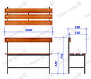 Скамья гардеробная со спинкой 1,0м, фото 2