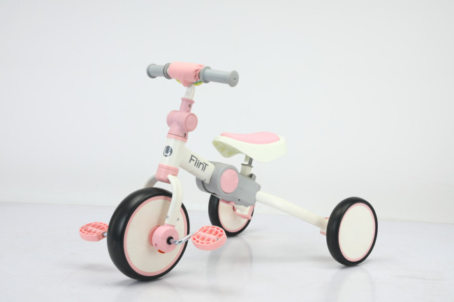 Детский трехколесный велосипед Bubago Flint White Pink Бело-розовый BG-FP-109-4 Без ручки - фото 1 - id-p203318106