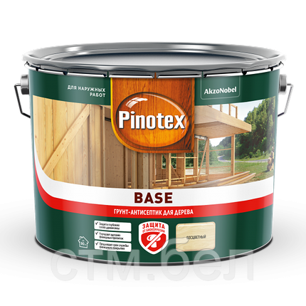 Грунт-антисептик PINOTEX Base 9л, фото 2