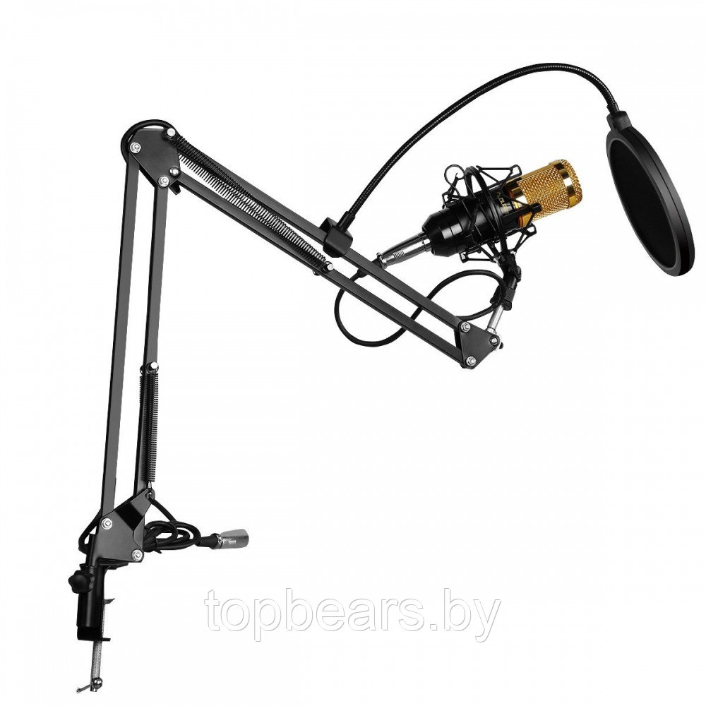 Студийный микрофон для домашней звукозаписи, караоке, стриминга и блогинга BM-800 в комплекте с микшерным - фото 2 - id-p179794815