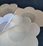 Многоразовые текстильные наклейки для груди 5 пар / стикини тканевые / невидимое белье  Макси 8 см., фото 5