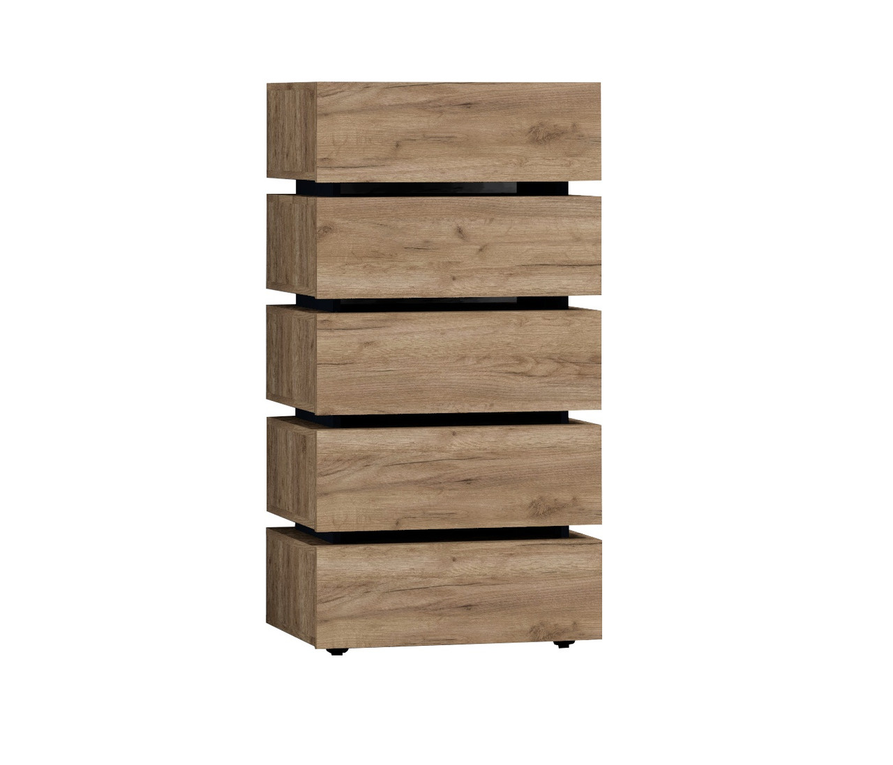Комод Глазов Nature 6 дуб табачный Craft/черный