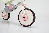 Детский трехколесный Беговел+велосипед Bubago Flint Белый-розовый BG-F-109-4, фото 7