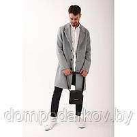 Планшет мужской на молнии, наружный карман, длинный ремень, цвет коричневый, фото 6