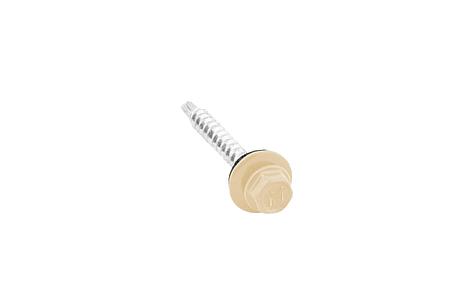 Саморез кровельный Daxmer 4,8х35 RAL 1014 Слоновая кость, фото 2