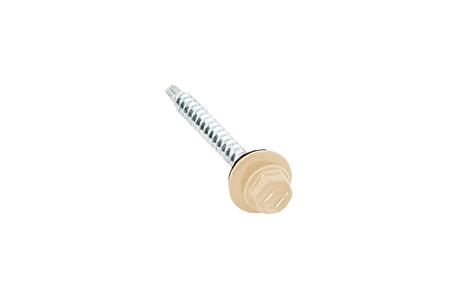 Саморез кровельный Daxmer 4,8х50 RAL 1014 Слоновая кость, фото 2