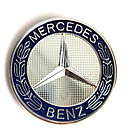 Эмблема MERCEDES 57/30мм a2048170616 (2 штыря синяя пластик)