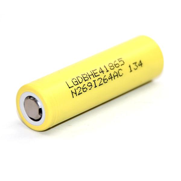 Аккумулятор 18650 2500mAh высокотоковый - LG ICR18650HE4, 3.7v, 20A, Li-Ion, жёлтый, плоский + - фото 2 - id-p55979725