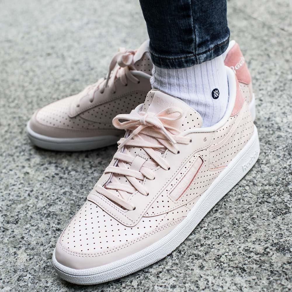 Кроссовки женские REEBOK Club C Popped Perf pink - фото 1 - id-p203017644