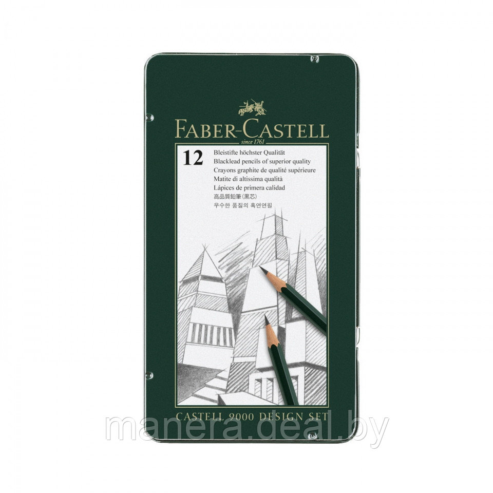 Карандаши "Faber-Castell" в металлической коробке 6 шт. - фото 1 - id-p203351605