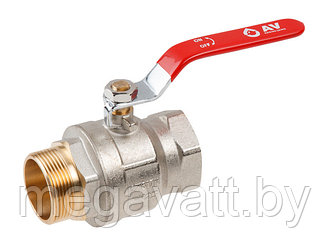 Кран шаровый 1 1/2" нар.-вн. ручка PN25 AV Engineering