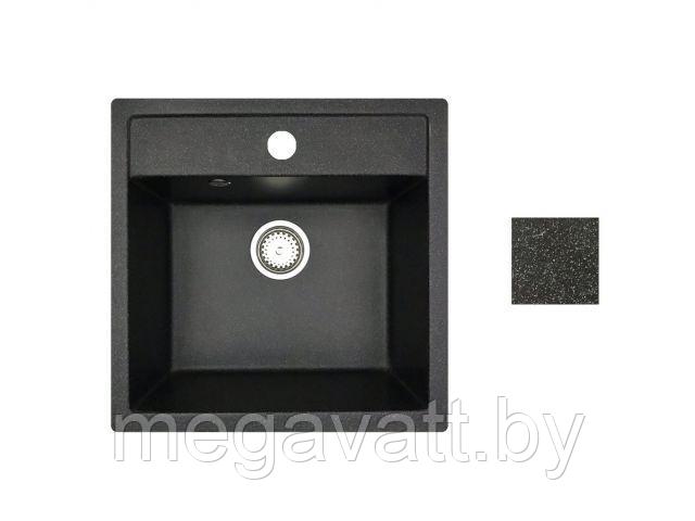 Мойка кухонная из искусственного камня STAR черный 510х505 мм, AV Engineering - фото 1 - id-p203386204