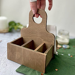 Органайзер для салфеток, специй и зубочисток для кафе / бара / ресторана  130*117*170 мм