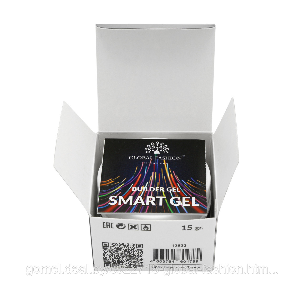 Гель для моделирования ногтей, двухфазный, Smart Gel 15 гр, прозрачный - фото 10 - id-p166961768