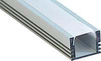 Профиль алюминиевый накладной серебро CAB261 для светодиодной ленты