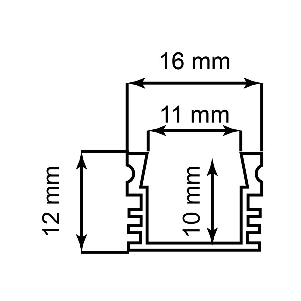 Профиль алюминиевый накладной серебро CAB261 для светодиодной ленты - фото 2 - id-p203419793