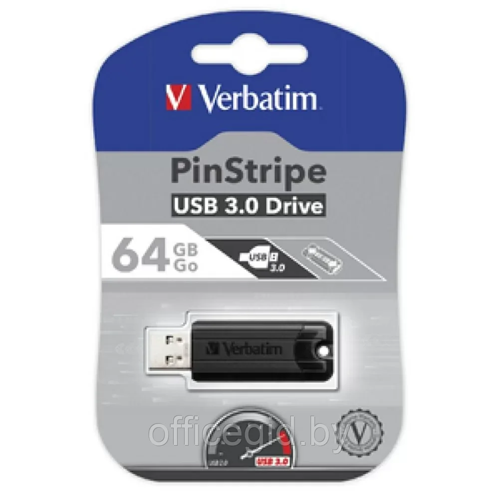 USB-накопитель "PinStripe Store 'n' Go", 16 гб, usb 3.0, черный - фото 5 - id-p203423523