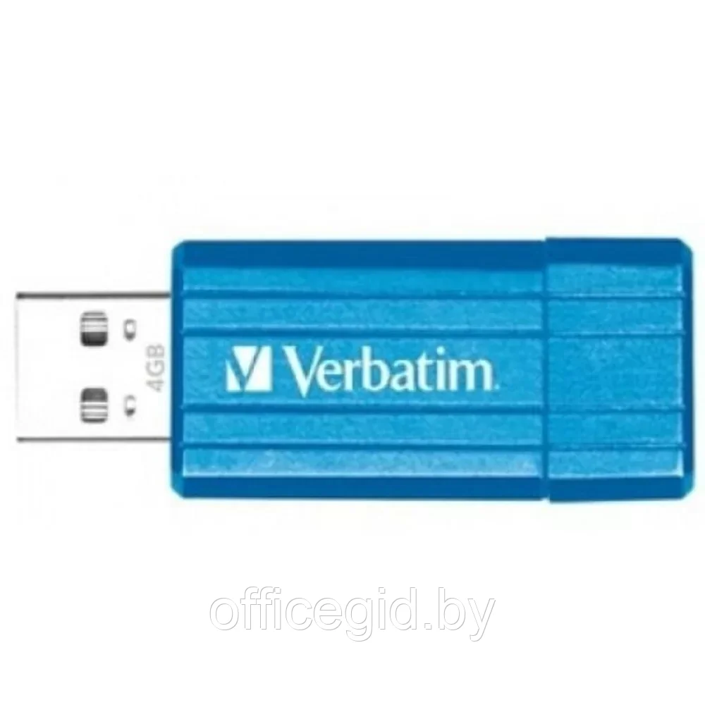 USB-накопитель Verbatim "Pin Stripe", 32 гб, usb 2.0, голубой - фото 2 - id-p203423526