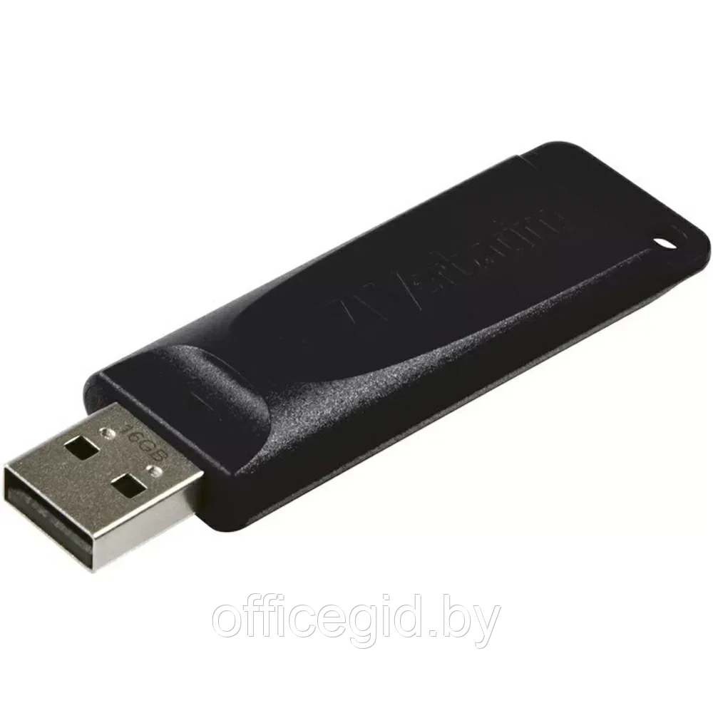 USB-накопитель "Slider", 16 гб, usb 2.0, черный - фото 1 - id-p203423527
