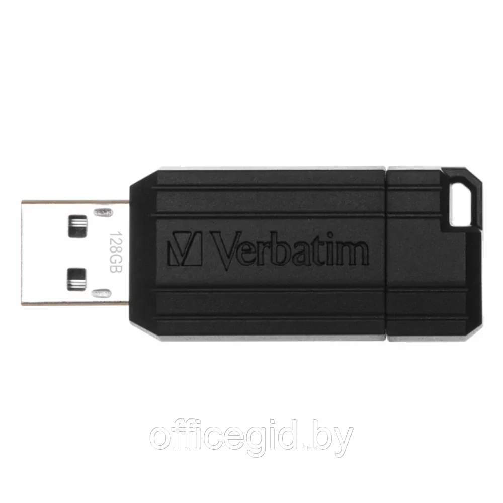 Карта памяти USB Flash "PinStripe", 128 гб, usb 2.0, черный