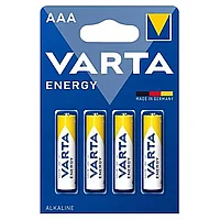 Батарейки алкалиновые "VARTA ENERGY LR03", 4 шт.