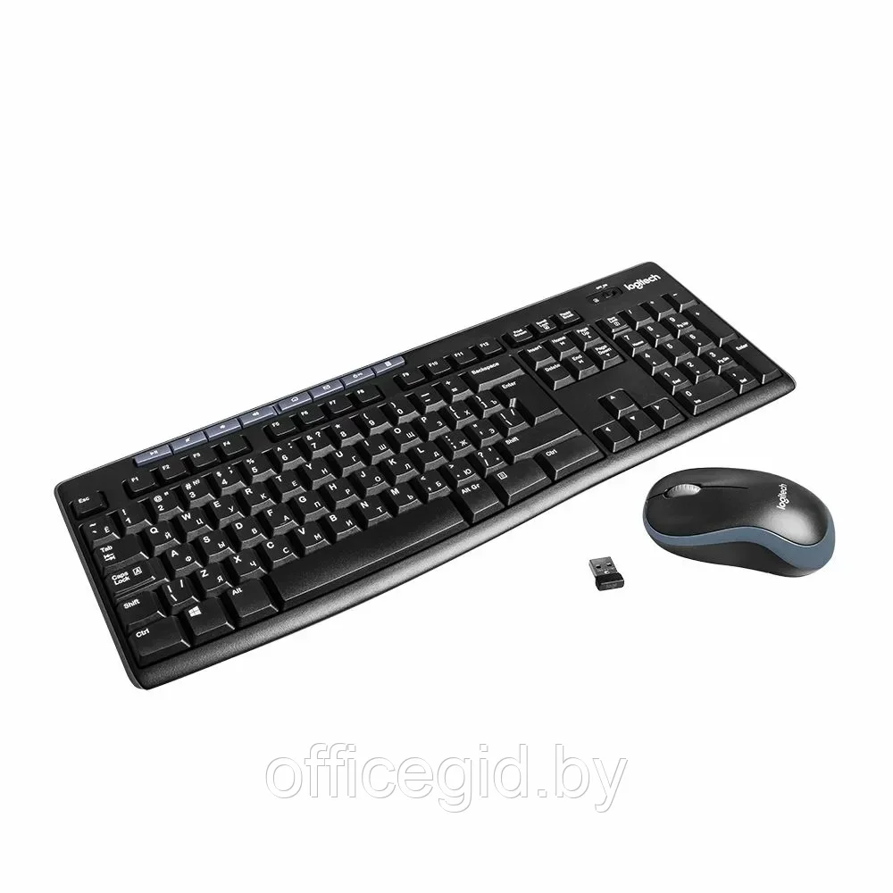 Клавиатура + мышь Logitech "MK270", беспроводная, черный - фото 1 - id-p203423562