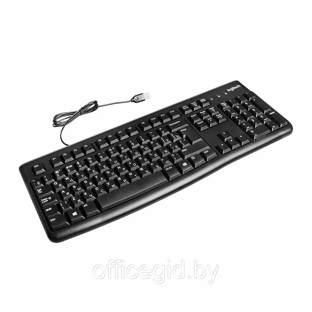 Клавиатура Logitech "K120", USB, проводная, черный - фото 1 - id-p203423563