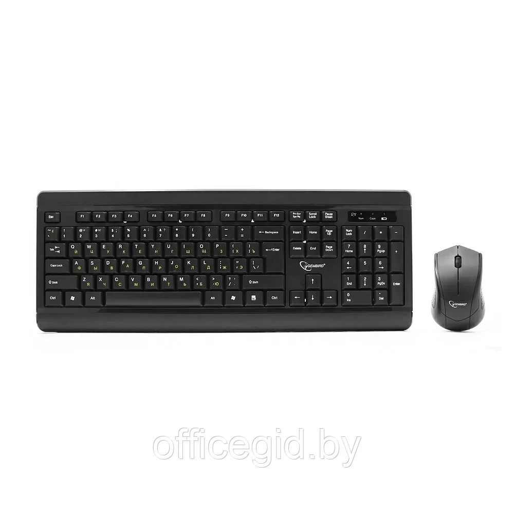 Комплект "Gembird KBS-8001": клавиатура и мышь, черный - фото 1 - id-p203423565