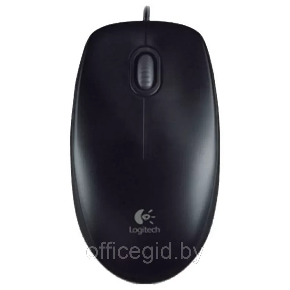 Мышь Logitech "Mouse B100", проводная, 800 dpi, 3 кнопки, черный