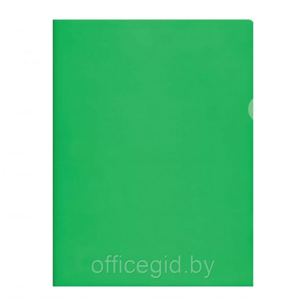 Папка-уголок "Inter-folia", A4, 115 мк, зеленый - фото 1 - id-p203424061