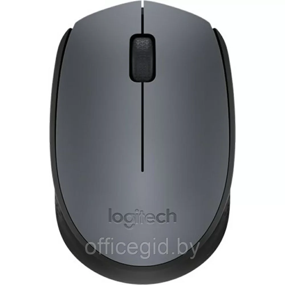 Мышь Logitech "M170 Grey", беспроводная, 1000  dpi, 3 кнопки, серый