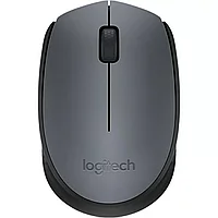 Мышь Logitech "M170 Grey", беспроводная, 1000 dpi, 3 кнопки, серый